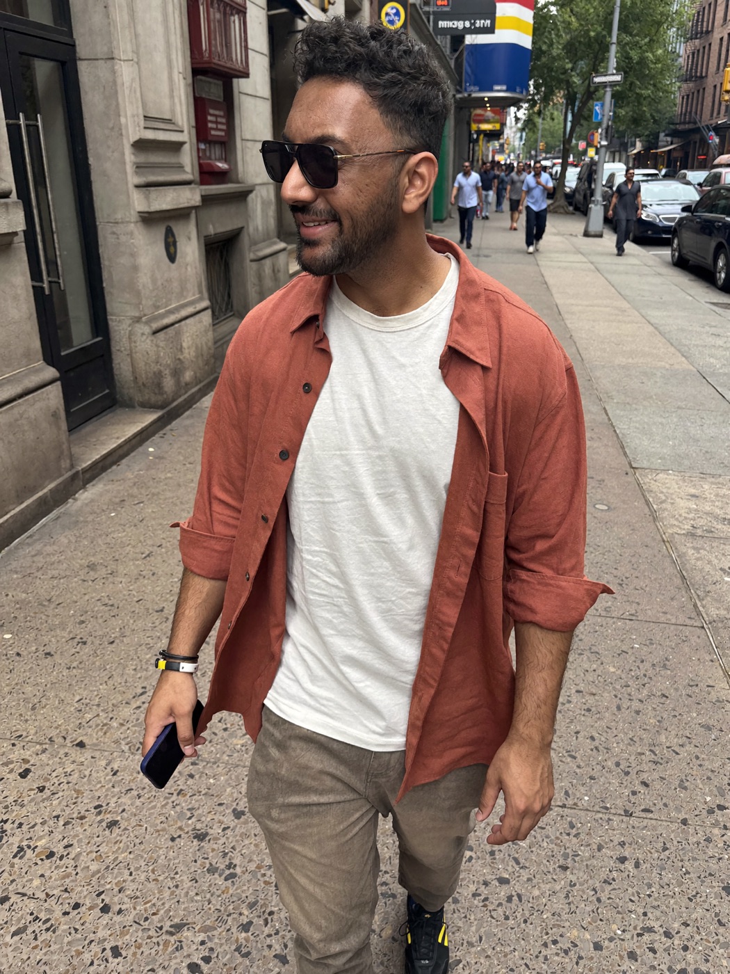 Walking through the city